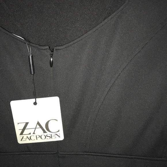 ZAC Zac Posen Black Dress, Minimal Simple Lines - Picture 6 of 7